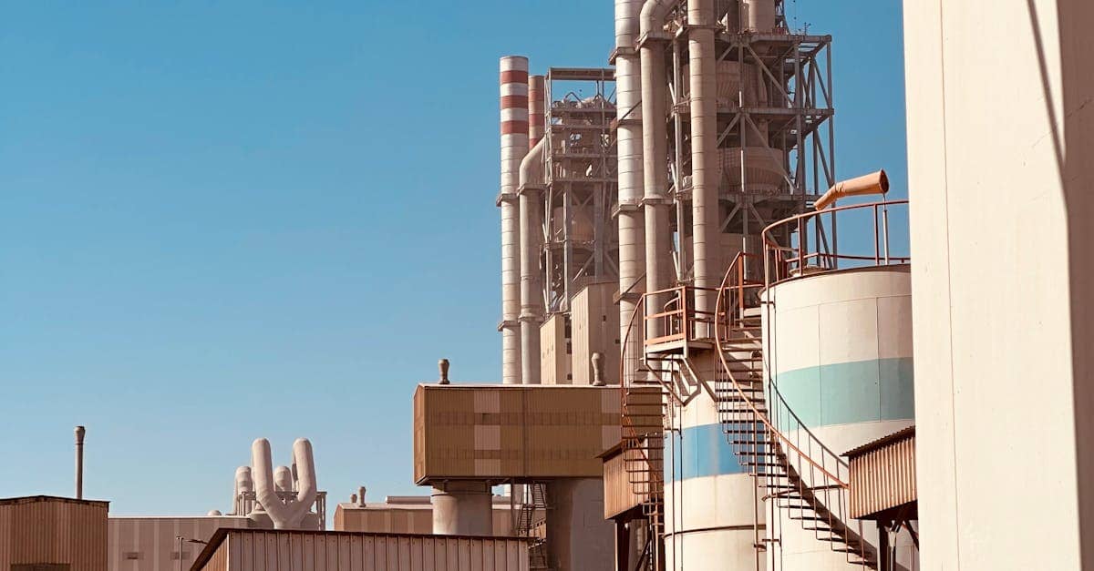 Steel and cement industrial plant